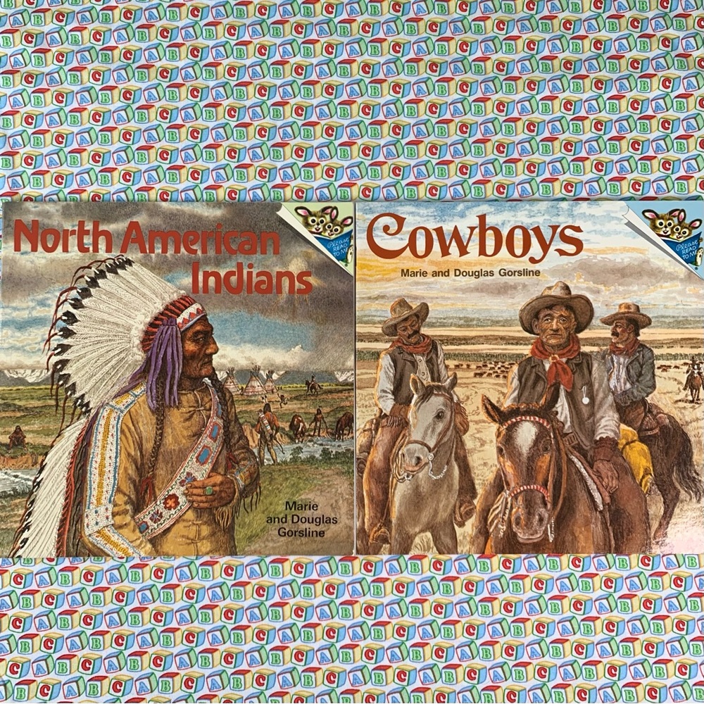 North American Indians and Cowboys Learning Books